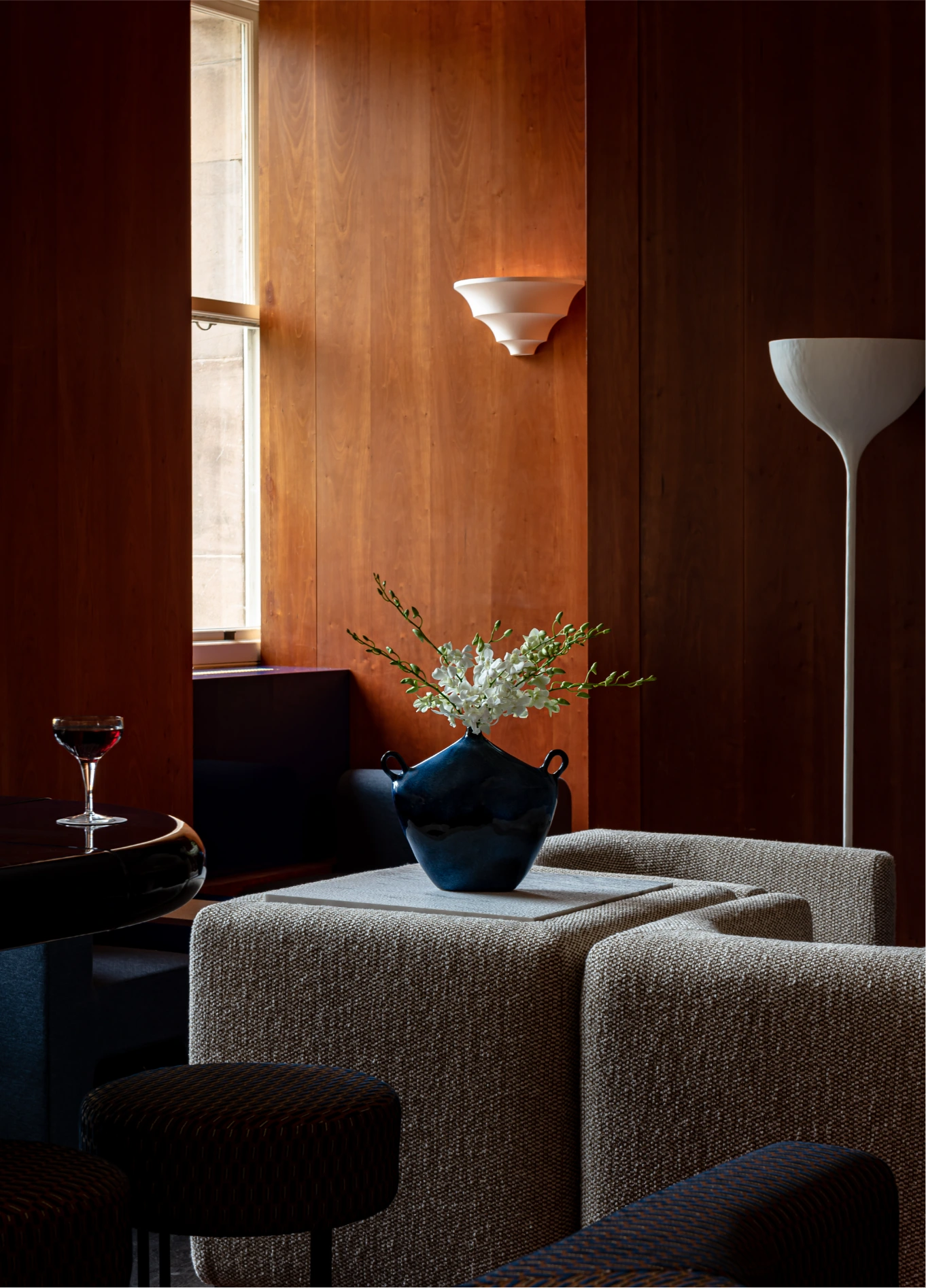 Cosy lounge with sofa and warm lighting at Experimental Cocktail Club, Cotswolds