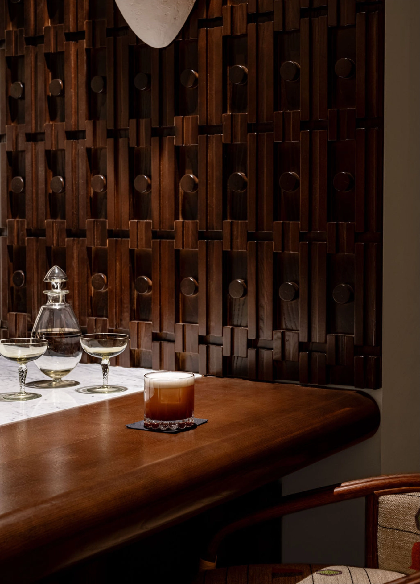 Bar counter at Experimental Cocktail Club, Val d'Isère