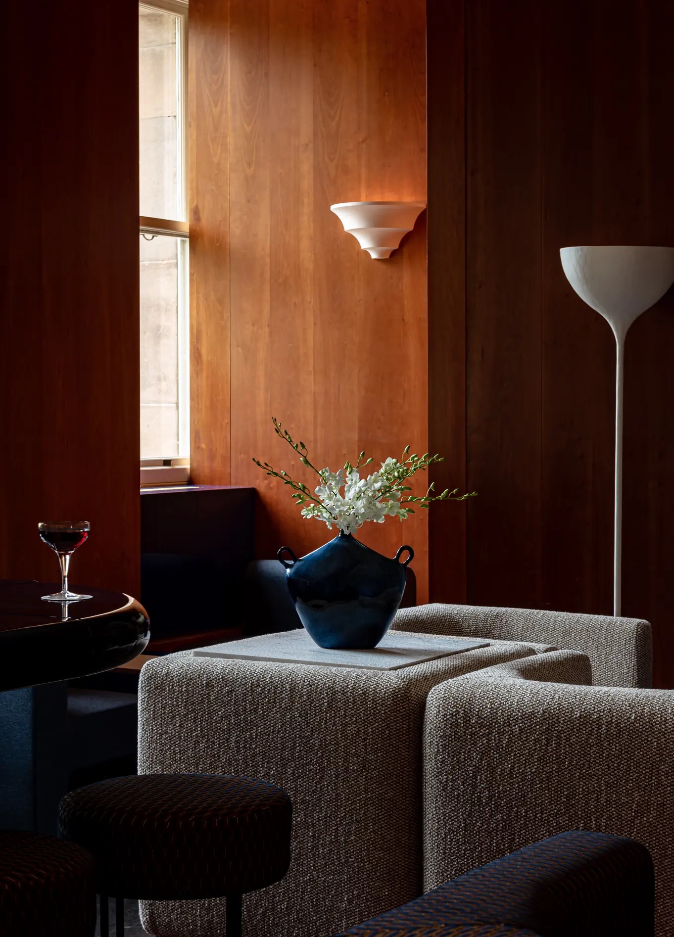 Cosy lounge with sofa and warm lighting at Experimental Cocktail Club, Cotswolds